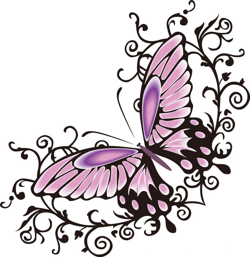 Татуировки с бабочками.